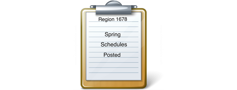 Spring Schedules Posted